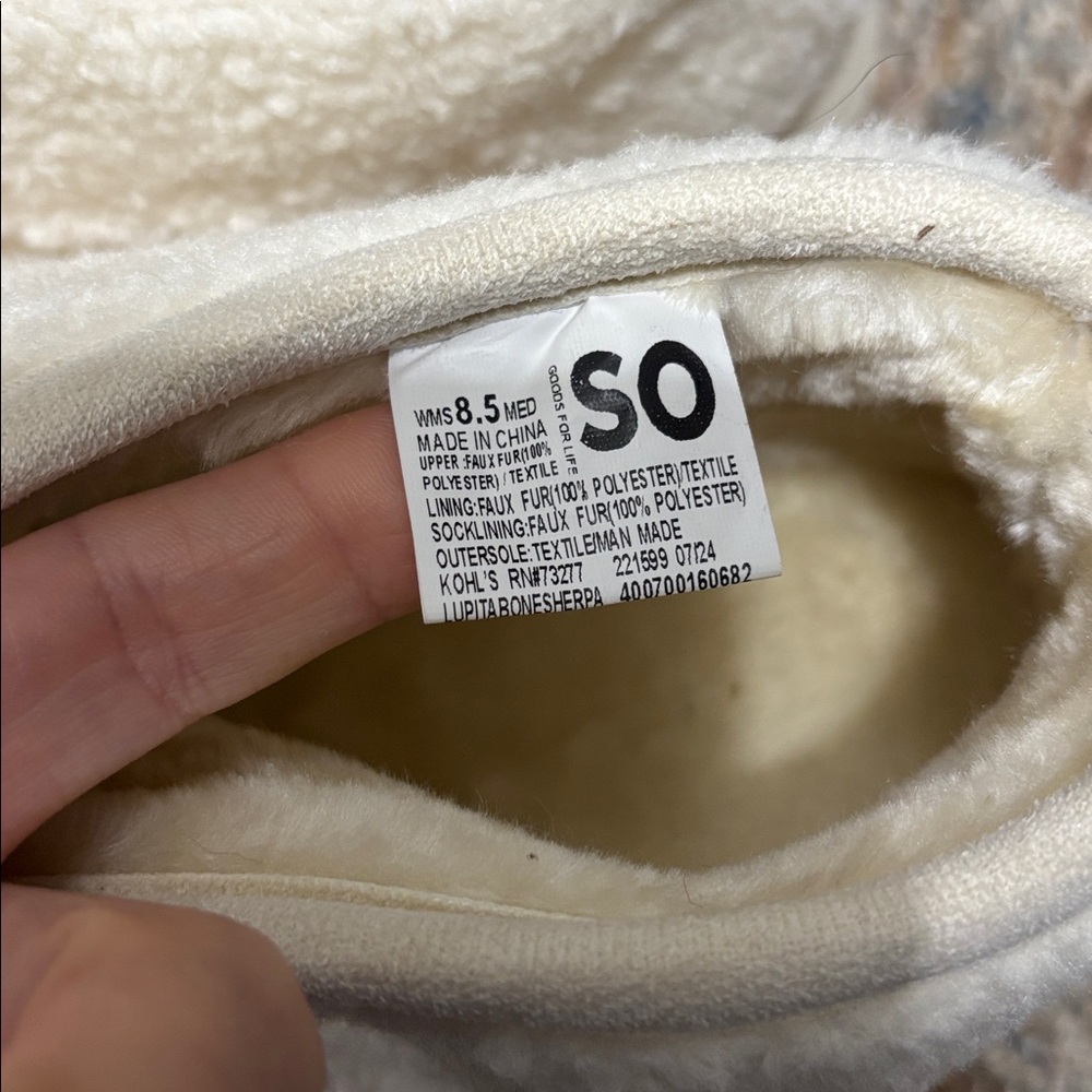 SO Cream Fleece ankle Boots size 8.5 - Picture 4 of 5